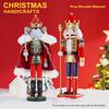 2pcs Nutcracker Puppet Soldier Ornament Doll Merry Christmas Decoration Creative Gift Wooden Handicrafts Desktop Cute Ornament