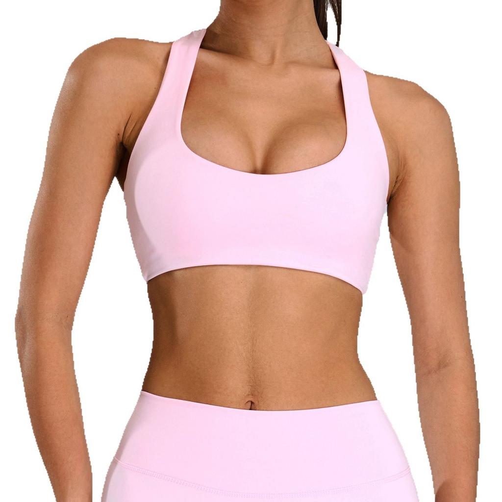 Naked High-Intensity Sports Bra For Women, Running Speed Drying Fitness Yoga Suit, Gathering Shock-Absorbing Yoga Bra