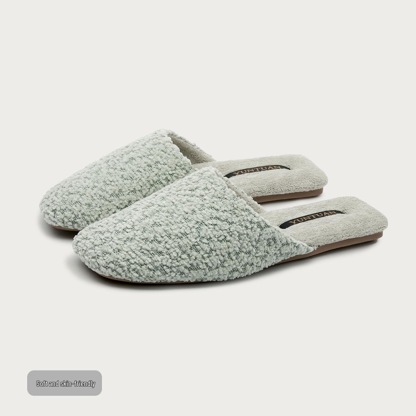 

Soft Velvet Indoor Non-Slip Slippers for Men & Women - Warm, Skin-Friendly Cotton for Autumn & Winter 38/39 (Fits size 37-38)
