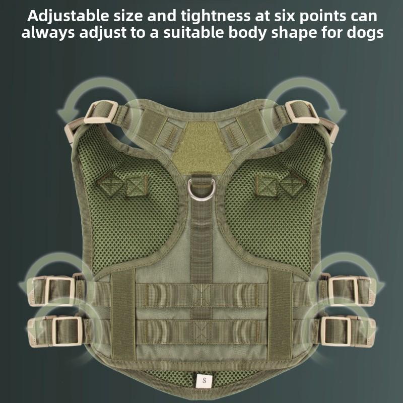 Large Dog Tactical Chest Strap Outdoor Waterproof Explosion-proof Traction Rope Chest Strap Medium and Large Working Dog Vest