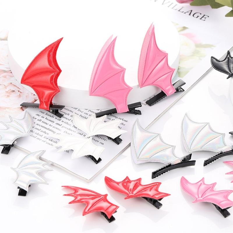 Bat Hair Clips 1Pair Hairpin Household Party Background Decoration Supplies for Teenage Girl Costume Cosplay