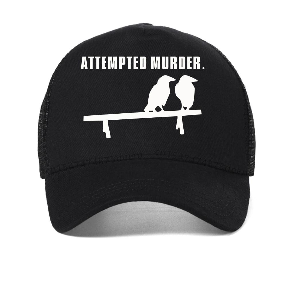 Attempted Murder Printing Baseball Cap For Unisex Wowen Summer Fashion Breathable Sun Hat Casual Adjustable Mesh Cool Trucker Hats