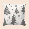 Snowflake And Christmas Tree Patterned Pillowcases, Machine Washable, Suitable For Bedroom And Living Room Decoration.