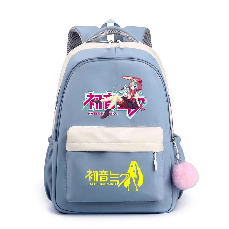 Anime Peripheral Hatsune Future School Bag Backpack Cartoon Backpack Candy Color Large Capacity Student School Bag Stationery