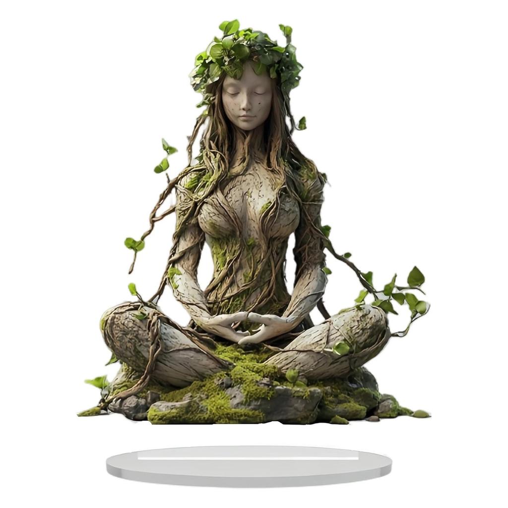 Bohemian Desk Decoration Acrylic Plaque Natural Spirit Art Decoration Plant Insertion Stand Gift For Plant Enthusiasts