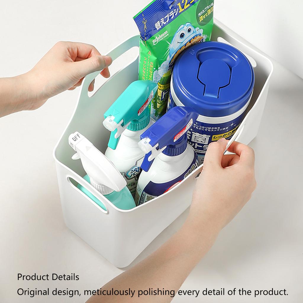 Comfortable Storage Box for Women Hand Box Plastic Organizing Basket Portable Storage Case for Kitchen Bathroom Office