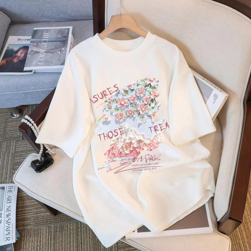 Cartoon Kinder Erwachsene Bedrucktes T-Shirt Sommer Damenmode Mädchen Kurzarm T-Shirt Top Pullover Kleidung