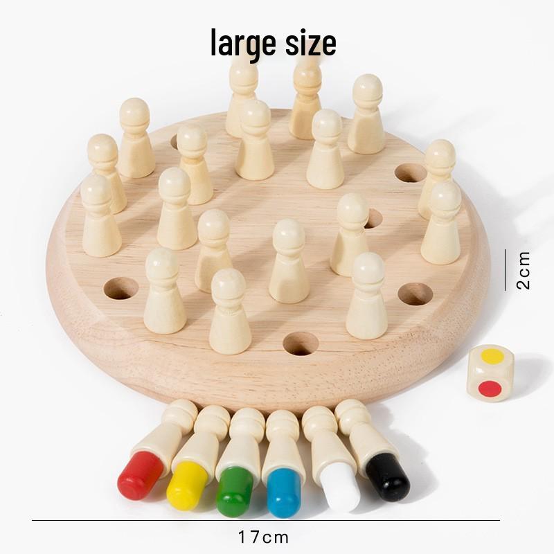 Children's Wooden Color Memory Chess: Educational Puzzle & Interactive Game for Focus and Parent-Child Fun
