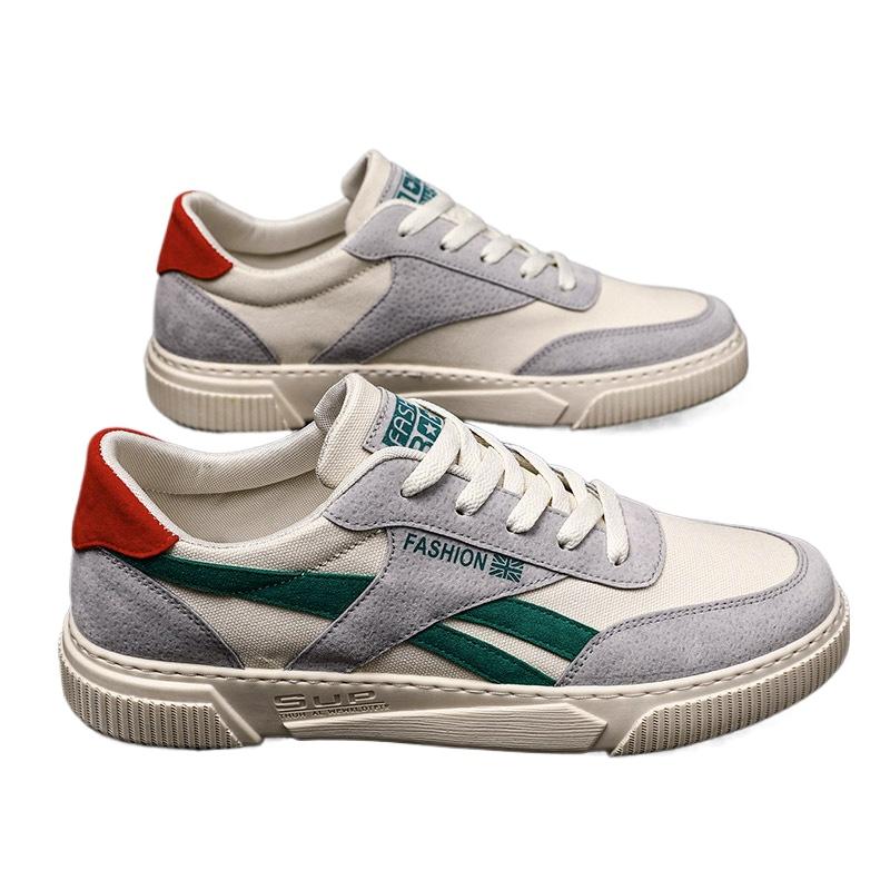 Men Sneakers Fashion Breathable Flat Shoes for Man Outdoor Sneakers Korean Version Trend Board Shoes Lace-Up Mens Tenis Shoe