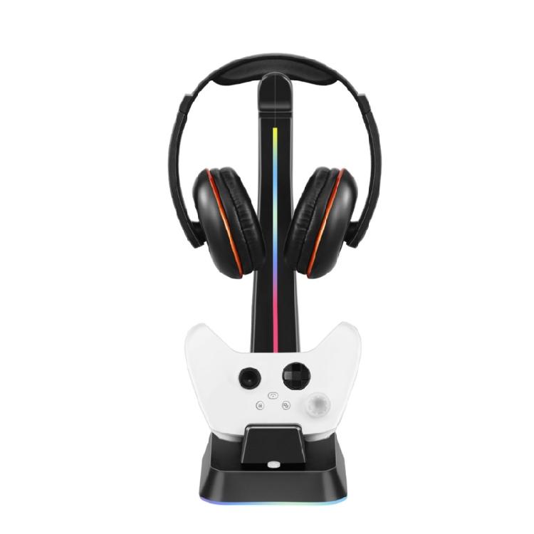 Gaming Accessory for Gamepad Controller Charging Dock Station with Headphone Holder Charging Stand Base