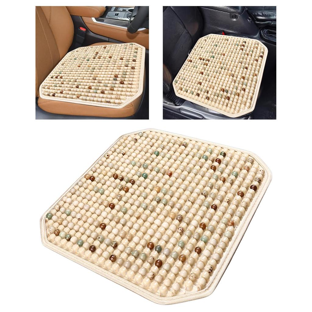 Wood Beaded Seat Cover Cooling Mat Decoration Multipurpose Summer Car Interior Accessory for Office Chair Sedan