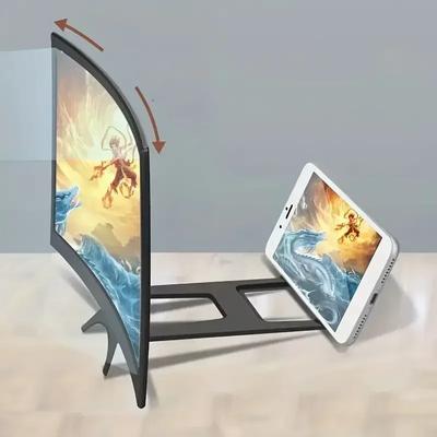 Zvětšovač obrazovky telefonu 3D HD Zesilovač na filmy a videa Držák Zvětšovací obrazovka Chytrý telefon Zvětšovací Zakřivená obrazovka 12 palců