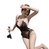 Sexy Underwear Sexy Perspective One-piece Pajamas Hanging Neck Exposed Chest Uniform Free Open File Couple Bed Flirting Products