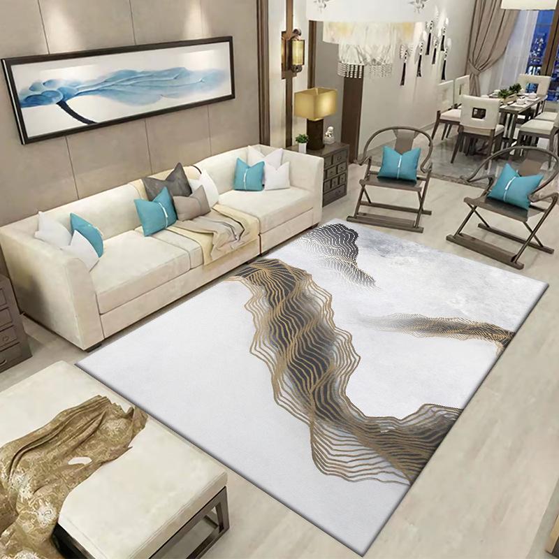 Tapete de Sala de Estar Estilo Chinês Novo Mesa de Centro Sofá Tapete Estilo Chinês Lavagem a Tinta Montanha Tapete Quarto Tapete de Chão