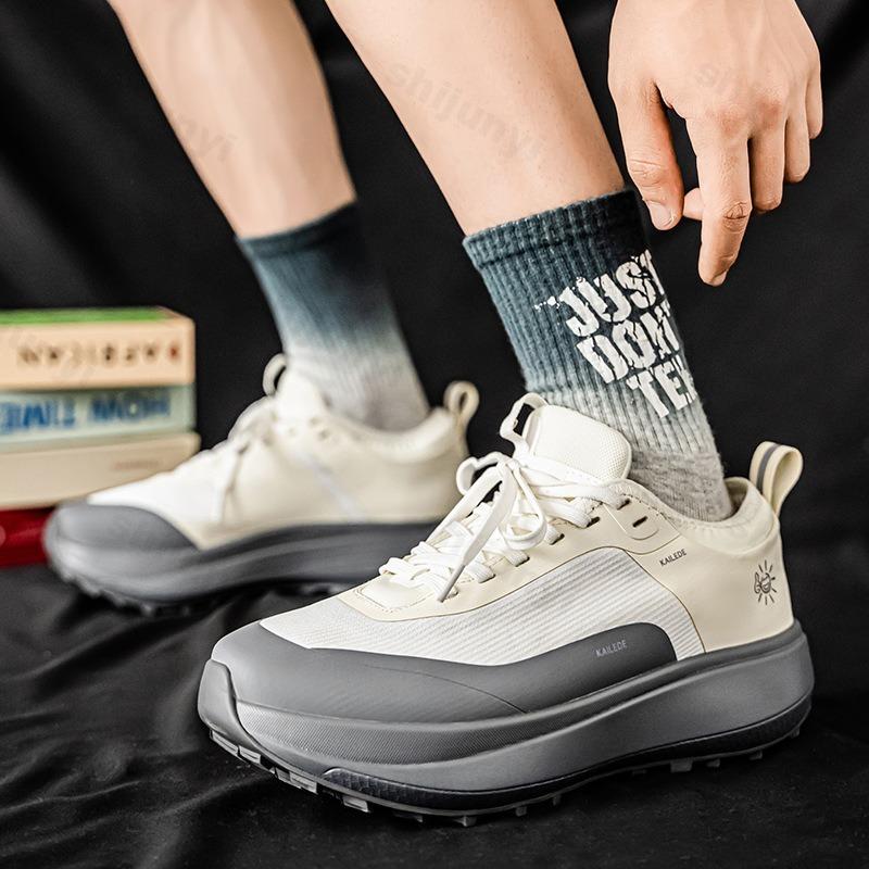 Fashion Men's Casual Shoes 2025 Summer Fashion Trend Color Blocked Sport Shoes Comfortable Versatile Slip on Thick Soled Chunky sneakers