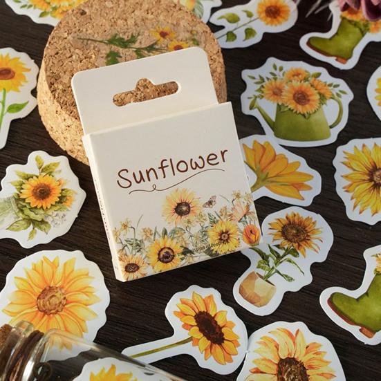 46 stk skrivesaker klistremerke selvklebende ingen rester Bedårende solsikke klistremerker Scrapbooking klistremerke klistremerke Hjemmeforsyning