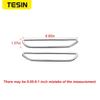 TESIN ABS Chrome Car Rear Bumper Side Warning Light Decoration Ring Exterior Accessories for Ford Mustang 2015-2022 Car Styling