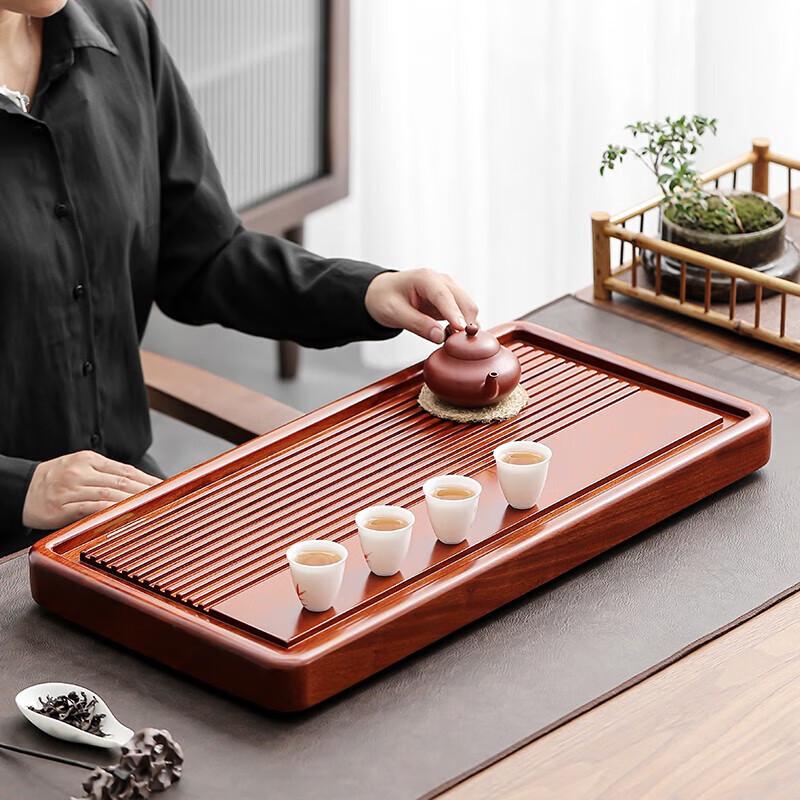 BW Hualiwood Solid Wood Drainage Tea Tray