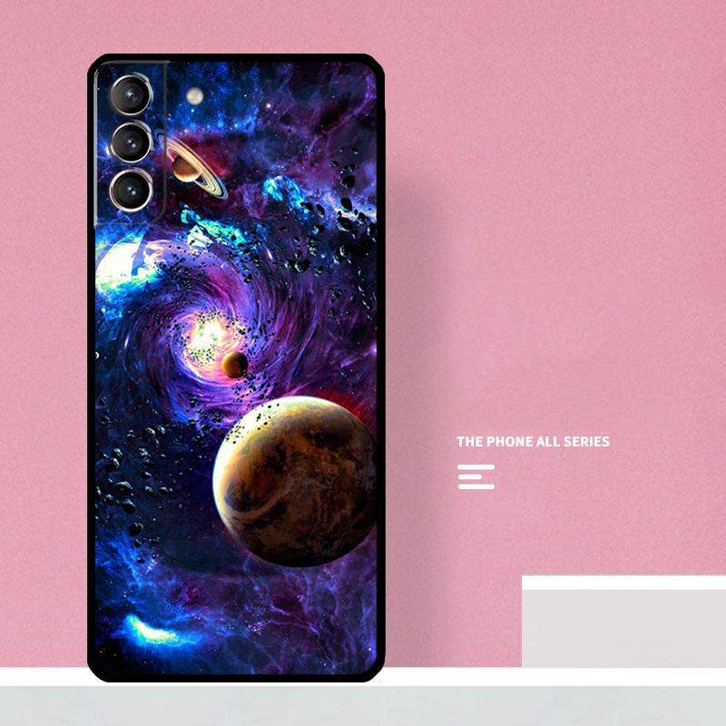 Outer Space Planet Stars Moon Phone Case For Samsung Galaxy S25 S26 Ultra S20 S21 S22 S23 S24 Plus S10 S25 FE Cover Coque