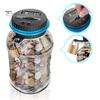 Safe Money Box for Savings Digital Coin Bank with Intelligent Counting, Safety Padlock ABS Transparent Personal Lock Jar, Management Kids And