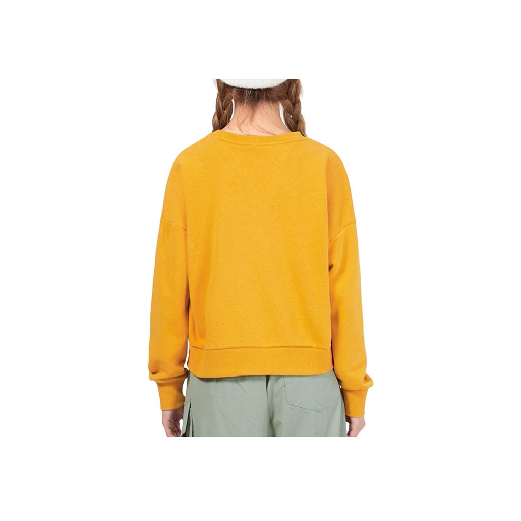 Puma Color Block Logo Printed Sports Crewneck Sweatshirt Women Sweatshirt Yellow 531382-37