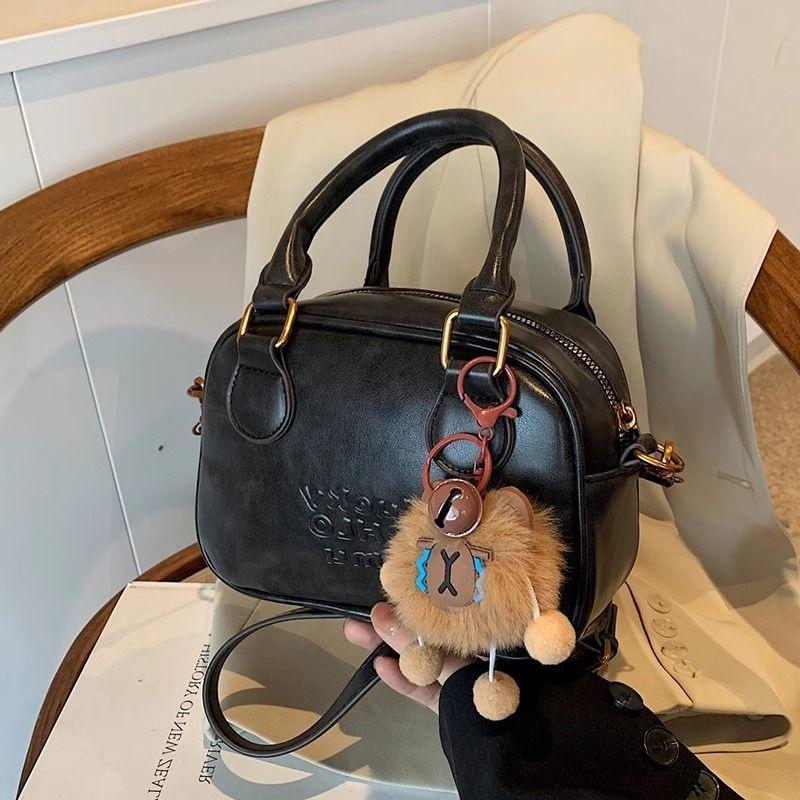 Šik retro bowlingová taška pro ženy - Všestranná podzimní/zimní 2025 kabelka přes rameno a crossbody