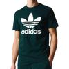 Adidas Originals Trefoil Logo Print Crew Neck T-Shirt Men Tops Green BQ7934