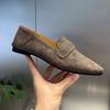 Soft Female Casual Footwear Flats with Shoes for Women Loafers Fashion Shallow Square Toe Ladies Flats Slip on Shoes