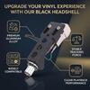 Aluminum alloy Magnetic Cartridge Needle Black Wiring Kit Durable Headshell Replacement  Playback