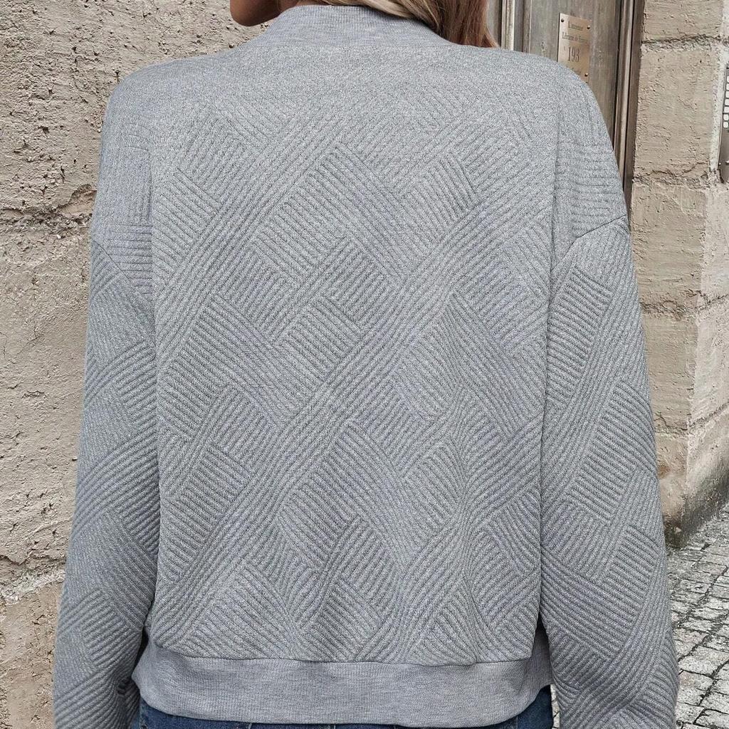 Podzim Zima Jednobarevná bunda na zip Baseballový límec Neformální kabát pro ženy Bundy a kabáty s dlouhým rukávem