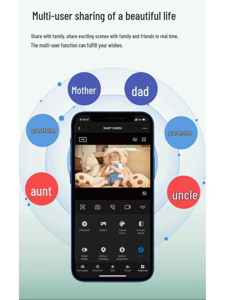 Tuya Indoor 360° HD Smart Camera with Wireless Mobile Tracking