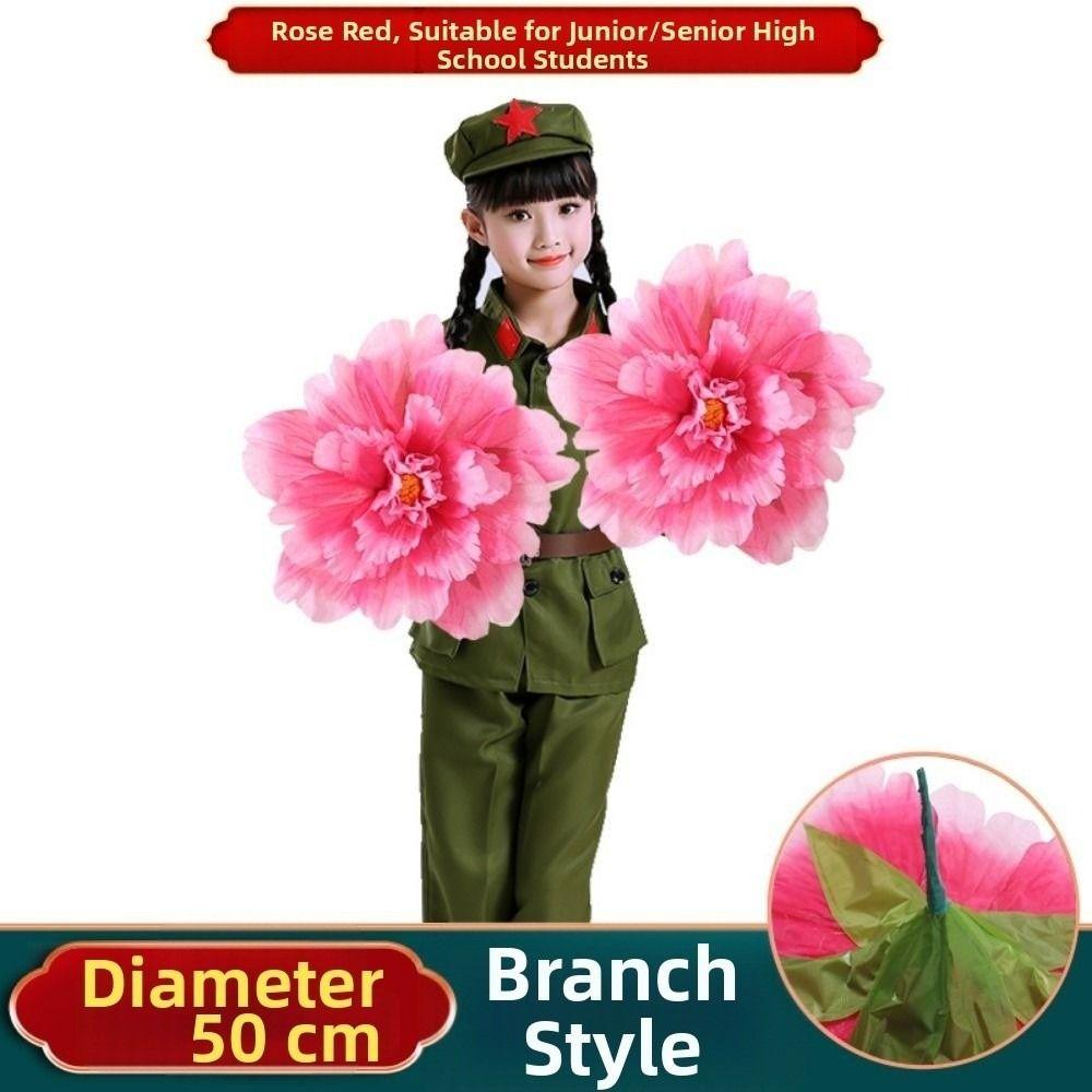 Hand held Dance Props Flower DIY Handmade Stage Art Classica Props Peony Dance Performance Props
