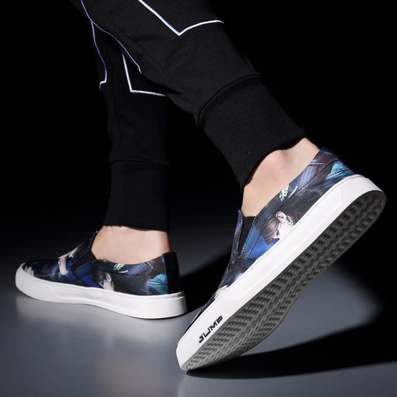 Slipper Herren Trend Casual Vielseitig Überschuhe Mode Mesh Druck Atmungsaktiv Board Schuhe Ein Pedal Lazy Herrenschuhe