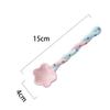 1Pc Ceramic Long Handle Spoon Cute Ice Cream Hand Painted Dessert Spoon With Long Handle Kitchen Tableware Accessories