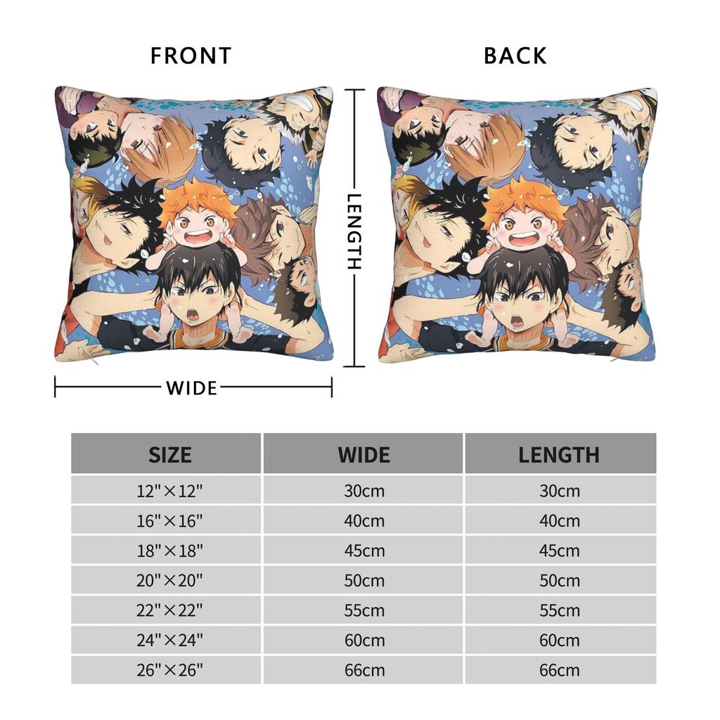 Haikyuu Tobio Kageyama Quadratisches Kissenbezug Kissenhülle Kreativ mit Reißverschluss Dekoration Kissenbezug für Bett 4545cm