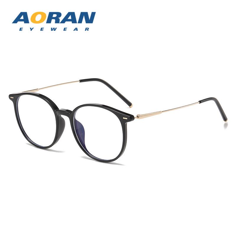Ultra-Light Korean Style Women’s Eyeglass Frames with Myopia Prescription Option & Anti-Blue Light, Cold Tea Color Trend.