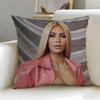 Popular Celebrity Kim Kardashian Cushion Cover Soft & Easy-Wash Pillow Case – Versatile For Couch, Bed, Travel And Office