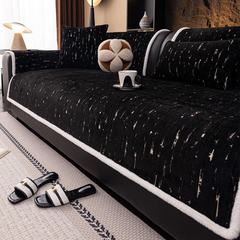 Soft and Sticky Sofa Cover Anti Slip Straight Row One-piece Laying Sofa Cushion Cover Skin Friendly Suitable for All Seasons