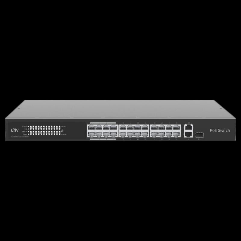 Uniview 24-Port Fast Ethernet Cloud Managed PoE Switch CN Plug (adapter Included)