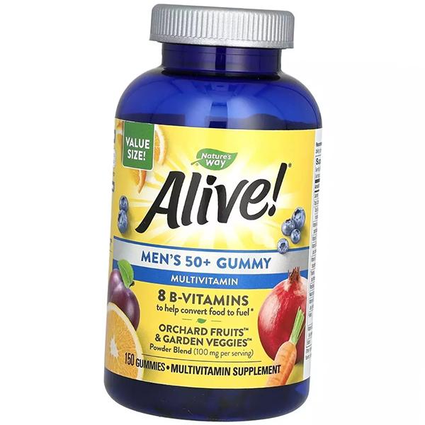 Vitamins for Men 50 +, Alive! Men's 50+ Multivitamin Gummy, Nature's Way(36344146)
