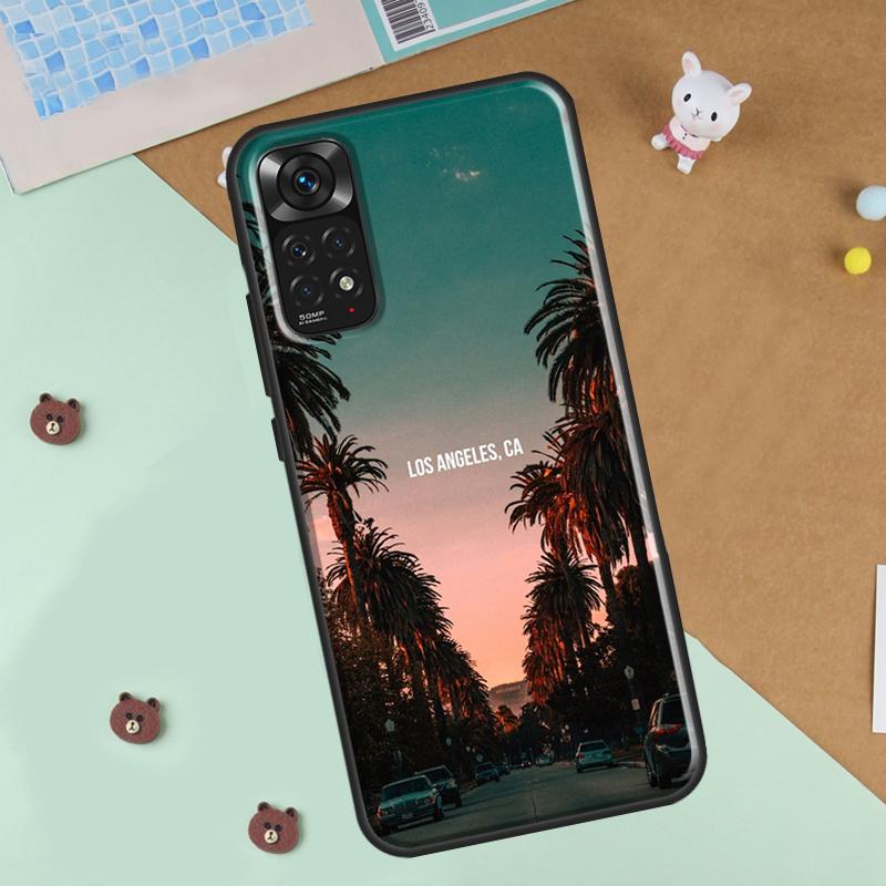 Los Angeles California Phone Case For Xiaomi Redmi Note 12 8 9 10 11 Pro 8T 9S 10S 11S 12S 10A 9C 10C 12C Cover