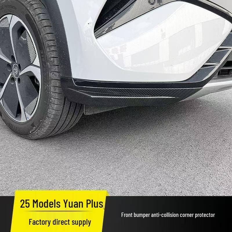 

2022-2024 Yuan Plus Front Bumper Corner Protector Strips Glossy Black