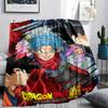 Dragon Ball Poster Druck Flanelldecke, Hohe Qualität, Bequem für alle Jahreszeiten, Heimdekoration, Wärme und Komfort, Perfekt für Weihnachtsgeschenke