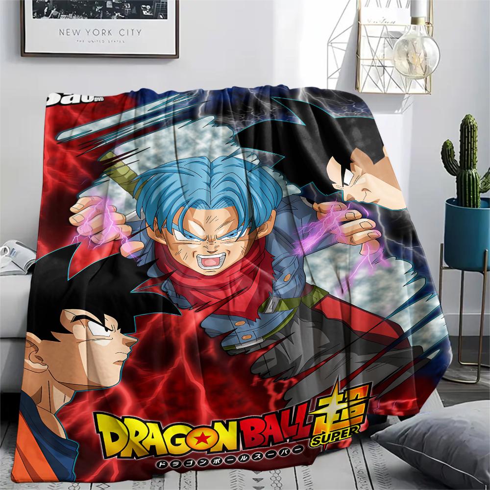 Dragon Ball Poster Druck Flanelldecke, Hohe Qualität, Bequem für alle Jahreszeiten, Heimdekoration, Wärme und Komfort, Perfekt für Weihnachtsgeschenke