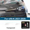 For Changan Smoke Black High Gloss Pre-Cut TPU Headlight Protective Film PPF Anti-Scratch Vinyl Wrap Cover Kit Car Accessories