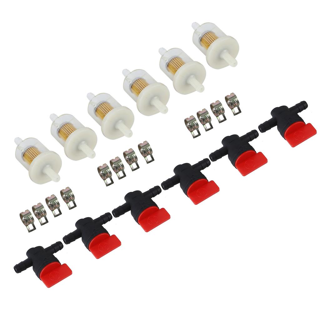 Carburetor Filter Cutoff Shut Off Valve Clamp Kit for Garden Brush Cutter Lawn Mower Accessories