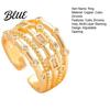 Cubic Zirconia Inlay Statement Ring Women Sparkling Geometric Inlaid Adjustable