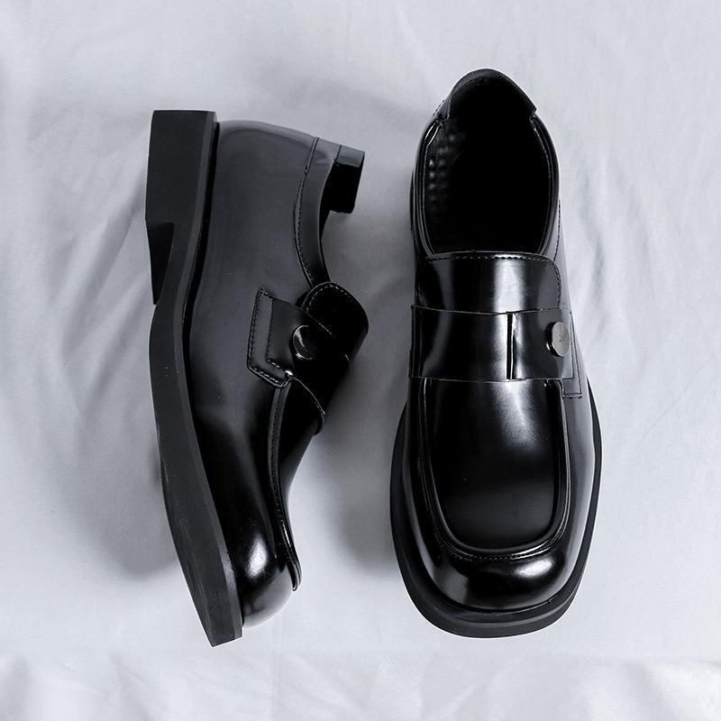 Small leather shoes men's design sense niche spring and autumn flat-soled single shoes lazy one pedal