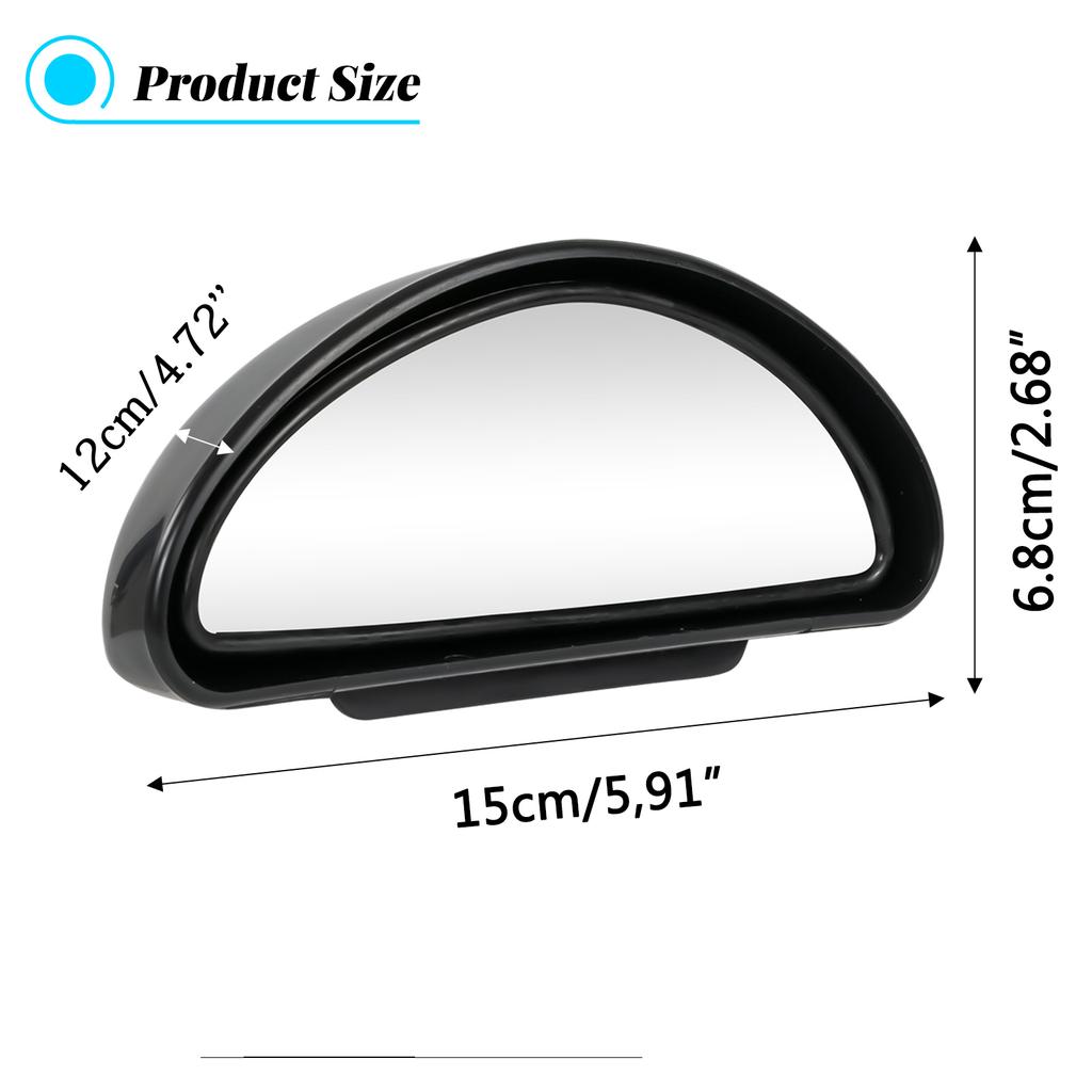 2 Degree 360 Wide Piece Angle Side Car Blind Spot Convex Mirror Automibile Exterior Rear View Parking Mirror Safety Accessories