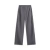 Série Estilo de Vida Esportivo Li Ning Calça Casual Tecida Lisa de Perna Reta Feminina Smoke-Gray AKXU634-3